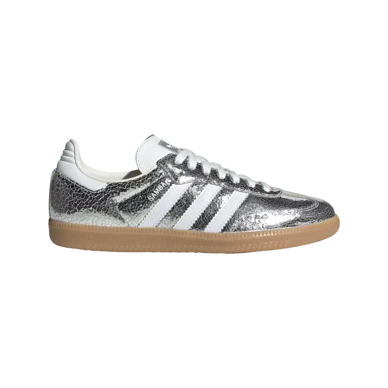 Adidas Samba OG – Silver Metallic / Cloud White / Core White
